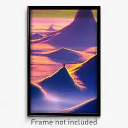 Pixel Art Poster - Treasured Plateau (8 Bit Psychedelic Trippy Video Game Print)
