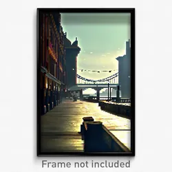 Pixel Art Poster - Advanced Quay (8 Bit Psychedelic Trippy Video Game Print)