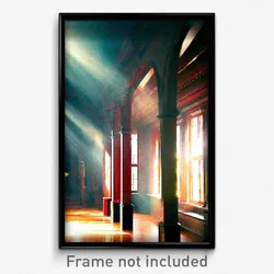 Pixel Art Poster - Stunning Parsonage (8 Bit Psychedelic Video Game Print)