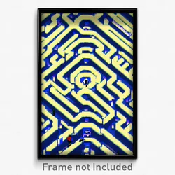Pixel Art Poster - Major Maze (8 Bit Psychedelic Trippy Weird Video Game Print)