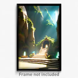 Pixel Art Poster - Pristine Lair (8 Bit Psychedelic Trippy Video Game Print)