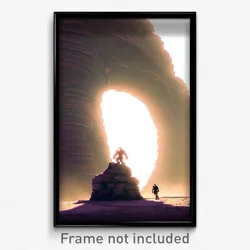 Pixel Art Poster - Swirly Megalith (8 Bit Psychedelic Trippy Video Game Print)