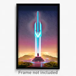 Pixel Art Poster - Lavish Neutron (8 Bit Psychedelic Trippy Video Game Print)