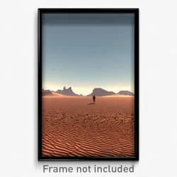 Pixel Art Poster - Bleak Desert (8 Bit Psychedelic Trippy Video Game Print)