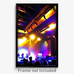 Pixel Art Poster - Detailed Music Venue (8 Bit Psychedelic Video Game Print)