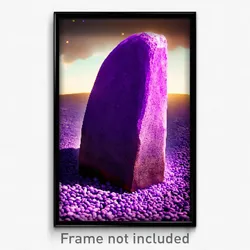 Pixel Art Poster - Purple Menhir (8 Bit Psychedelic Trippy Video Game Print)
