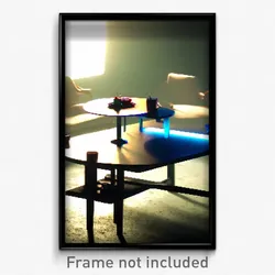 Pixel Art Poster - Upbeat Table (8 Bit Psychedelic Trippy Video Game Print)