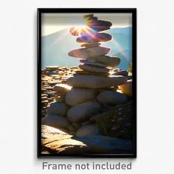 Pixel Art Poster - Sunny Cairn (8 Bit Psychedelic Trippy Weird Video Game Print)