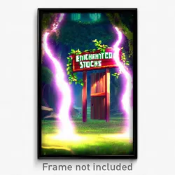 Pixel Art Poster - Enchanted Stocks (8 Bit Psychedelic Trippy Video Game Print)
