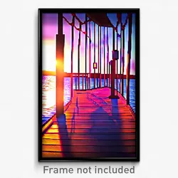 Pixel Art Poster - Artistic Boardwalk (8 Bit Psychedelic Video Game Print)