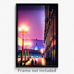 Pixel Art Poster - Sentimental Barcelona (8 Bit Psychedelic Video Game Print)
