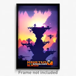 Pixel Art Poster - Tremendous Badland (8 Bit Psychedelic Video Game Print)