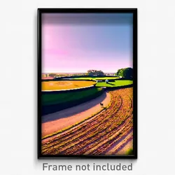 Pixel Art Poster - Round Pasture (8 Bit Psychedelic Trippy Video Game Print)
