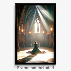 Pixel Art Poster - Imaginary Friary (8 Bit Psychedelic Trippy Video Game Print)
