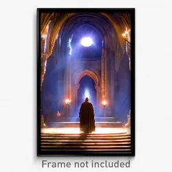 Pixel Art Poster - Cavernous Sanctum (8 Bit Psychedelic Trippy Video Game Print)