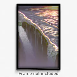 Pixel Art Poster - Simplistic Rapids (8 Bit Psychedelic Trippy Video Game Print)