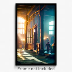 Pixel Art Poster - Droopy Hovel (8 Bit Psychedelic Trippy Video Game Print)