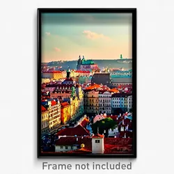 Pixel Art Poster - Fantastic Prague (8 Bit Psychedelic Trippy Video Game Print)