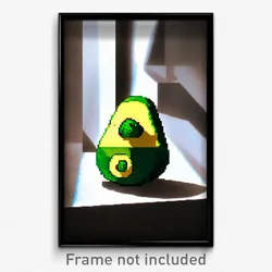 Pixel Art Poster - Little Avocado (8 Bit Psychedelic Trippy Video Game Print)