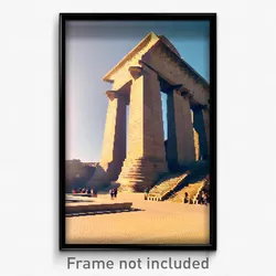 Pixel Art Poster - Monumental Cataract (8 Bit Psychedelic Video Game Print)
