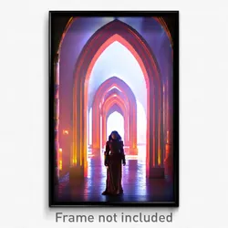 Pixel Art Poster - Stunning Arch (8 Bit Psychedelic Trippy Video Game Print)