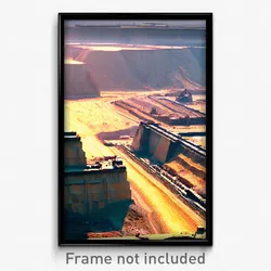 Pixel Art Poster - Modest Quarry (8 Bit Psychedelic Trippy Video Game Print)