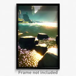 Pixel Art Poster - Insane Stream (8 Bit Psychedelic Trippy Video Game Print)