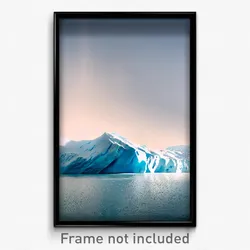 Pixel Art Poster - Light Blue Glacier (8 Bit Psychedelic Video Game Print)