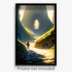 Pixel Art Poster - Bustling Hollow (8 Bit Psychedelic Trippy Video Game Print)