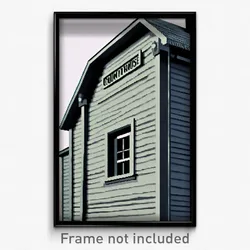 Pixel Art Poster - Gray Counting House (8 Bit Psychedelic Video Game Print)