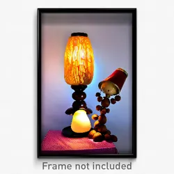 Pixel Art Poster - Nutty Lamp (8 Bit Psychedelic Trippy Weird Video Game Print)