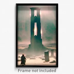 Pixel Art Poster - Drab Henge (8 Bit Psychedelic Trippy Weird Video Game Print)