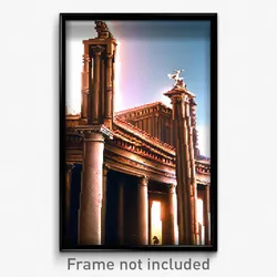 Pixel Art Poster - Insane Roman Architecture (8 Bit Video Game Print)