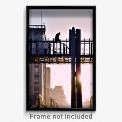 Pixel Art Poster - Urban Desolation (8 Bit Psychedelic Trippy Video Game Print)