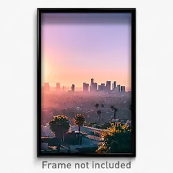 Pixel Art Poster - Clear Los Angeles (8 Bit Psychedelic Trippy Video Game Print)