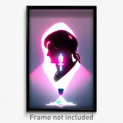 Pixel Art Poster - Showy Mind (8 Bit Psychedelic Trippy Weird Video Game Print)
