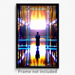 Pixel Art Poster - Reflecting Sanctuary (8 Bit Psychedelic Video Game Print)