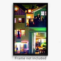Pixel Art Poster - Crowded House (8 Bit Psychedelic Trippy Video Game Print)