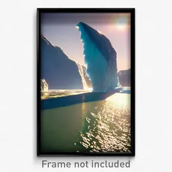 Pixel Art Poster - Enormous Iceberg (8 Bit Psychedelic Trippy Video Game Print)
