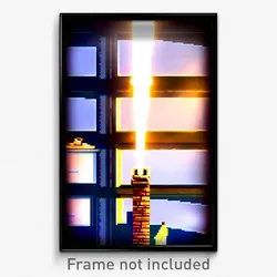 Pixel Art Poster - Vast Chimney (8 Bit Psychedelic Trippy Video Game Print)