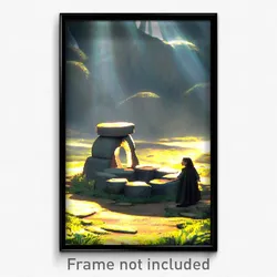 Pixel Art Poster - Measly Dolmen (8 Bit Psychedelic Trippy Video Game Print)