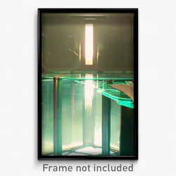 Pixel Art Poster - Glass Depths (8 Bit Psychedelic Trippy Video Game Print)