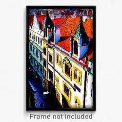 Pixel Art Poster - Rough Prague (8 Bit Psychedelic Trippy Video Game Print)