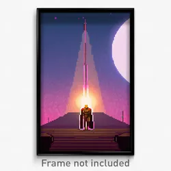 Pixel Art Poster - Simple Empire (8 Bit Psychedelic Trippy Video Game Print)