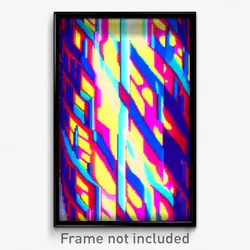 Pixel Art Poster - Kaleidoscopic Chest (8 Bit Psychedelic Video Game Print)