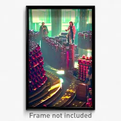 Pixel Art Poster - Whopping Stocks (8 Bit Psychedelic Trippy Video Game Print)