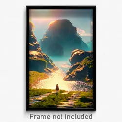 Pixel Art Poster - Imaginative Karst (8 Bit Psychedelic Trippy Video Game Print)