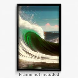 Pixel Art Poster - Measly Tsunami (8 Bit Psychedelic Trippy Video Game Print)