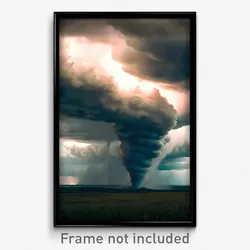 Pixel Art Poster - Far Tornado (8 Bit Psychedelic Trippy Weird Video Game Print)