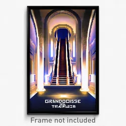 Pixel Art Poster - Grandiose Trapdoor (8 Bit Psychedelic Video Game Print)